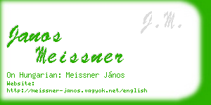 janos meissner business card