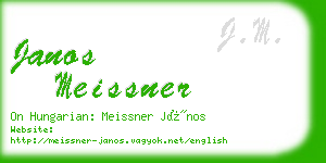 janos meissner business card